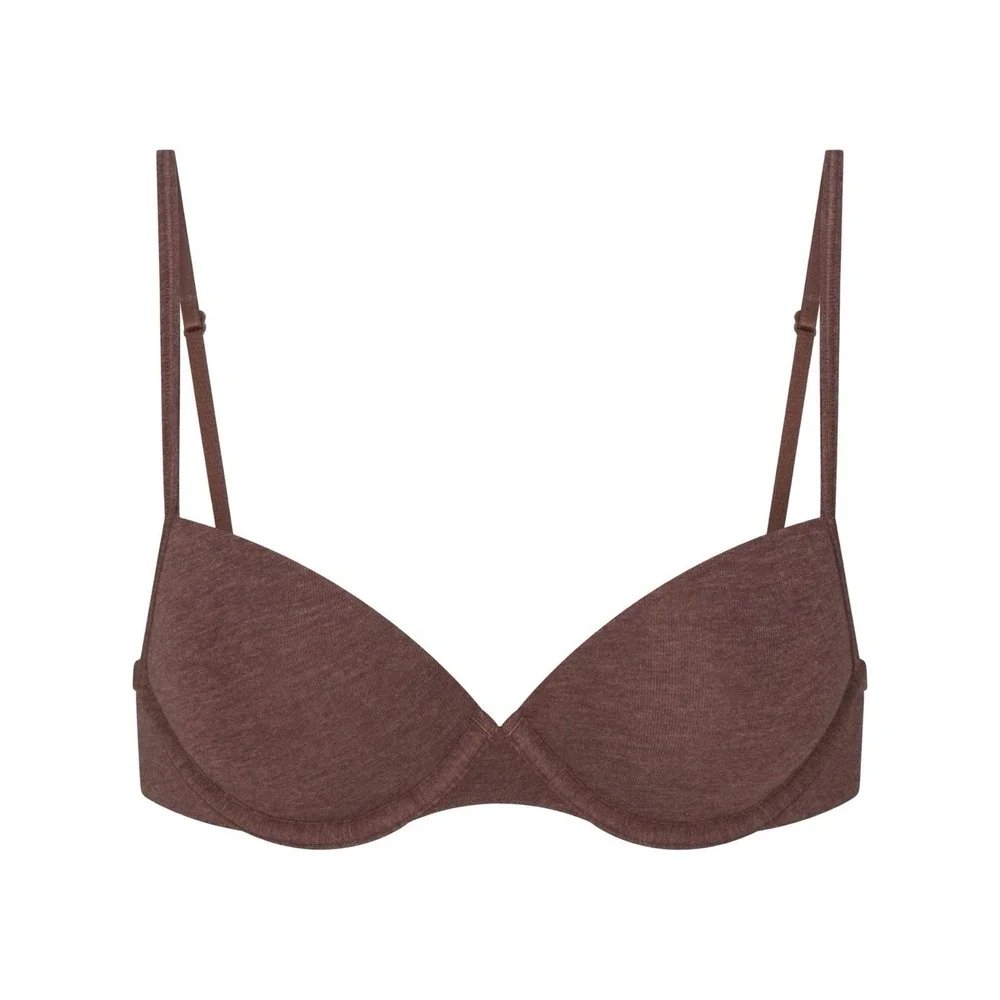 Skims Everyday Cotton Ultimate Bra - NWOT - Heather Cocoa - 38C